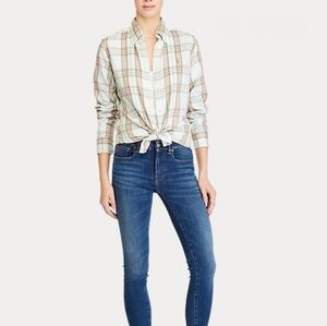 Ralph Lauren Classic Fit Plaid Twill Shirt Sz S